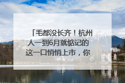 毛都没长齐！杭州人一到6月就惦记的这一口悄悄上市，你打算尝鲜吗？