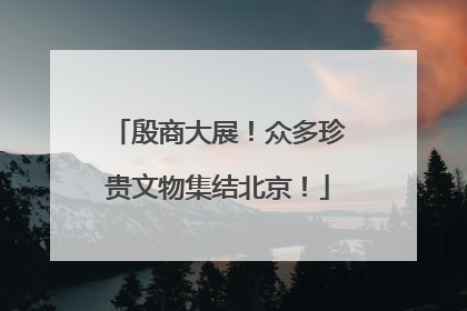 殷商大展！众多珍贵文物集结北京！