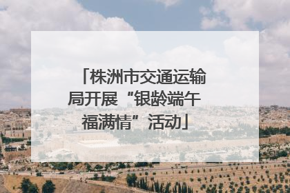 株洲市交通运输局开展“银龄端午福满情”活动