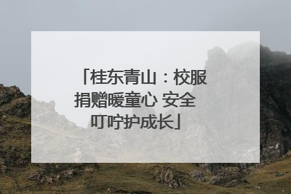 桂东青山：校服捐赠暖童心 安全叮咛护成长