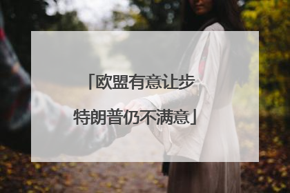 欧盟有意让步 特朗普仍不满意