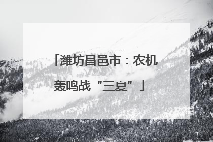 潍坊昌邑市：农机轰鸣战“三夏”