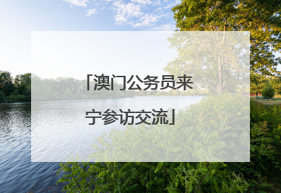 澳门公务员来宁参访交流
