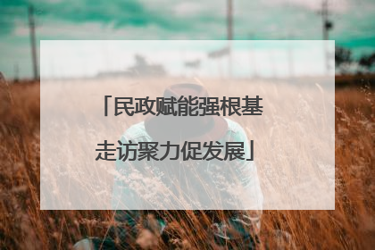 民政赋能强根基 走访聚力促发展