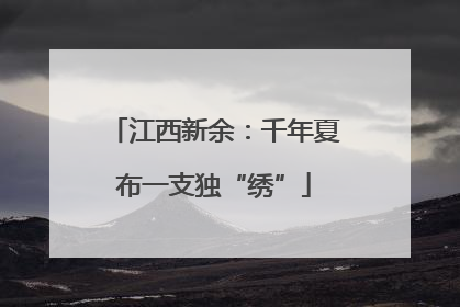 江西新余：千年夏布一支独“绣”