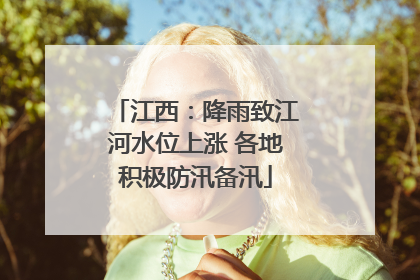 江西：降雨致江河水位上涨 各地积极防汛备汛