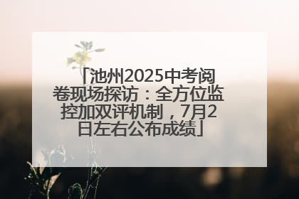 池州2025中考阅卷现场探访：全方位监控加双评机制，7月2日左右公布成绩