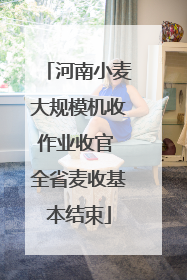 河南小麦大规模机收作业收官 全省麦收基本结束