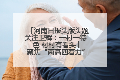 河南日报头版头题关注卫辉：一村一特色 村村有看头 ︳聚焦“两高四着力”·一“县”观察