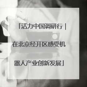 活力中国调研行｜在北京经开区感受机器人产业创新发展