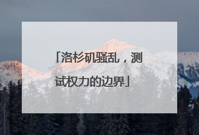 洛杉矶骚乱，测试权力的边界