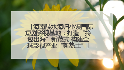 海南陵水海归小镇国际短剧影视基地：打造“拎包出海”新范式 构建全球影视产业“新热土”