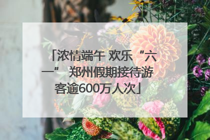 浓情端午 欢乐“六一” 郑州假期接待游客逾600万人次