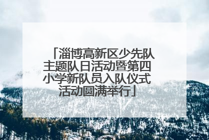 淄博高新区少先队主题队日活动暨第四小学新队员入队仪式活动圆满举行