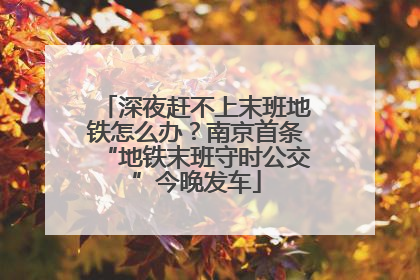 深夜赶不上末班地铁怎么办？南京首条“地铁末班守时公交”今晚发车