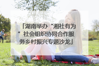 湖南举办“湘社有为”社会组织协同合作服务乡村振兴专题沙龙