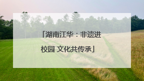 湖南江华：非遗进校园 文化共传承