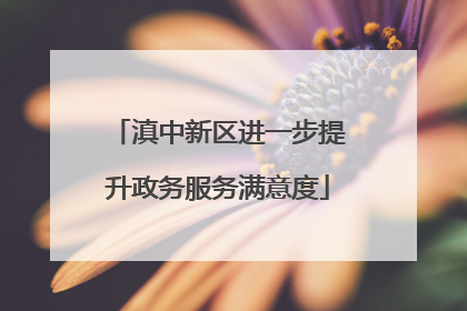 滇中新区进一步提升政务服务满意度