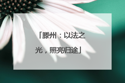 滕州：以法之光，照亮归途