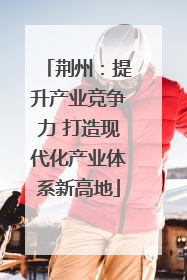 荆州：提升产业竞争力 打造现代化产业体系新高地