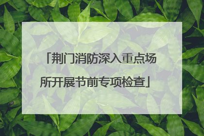 荆门消防深入重点场所开展节前专项检查