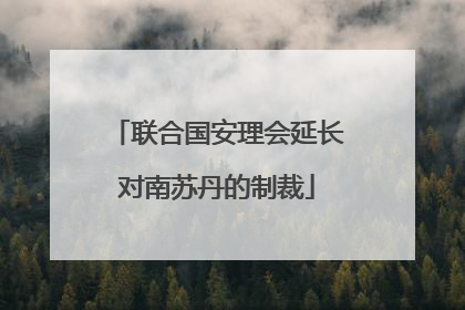 联合国安理会延长对南苏丹的制裁