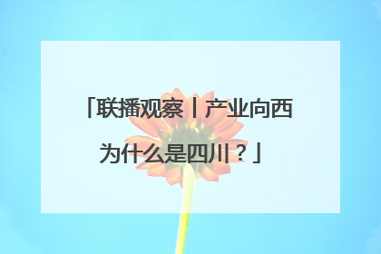 联播观察丨产业向西 为什么是四川？