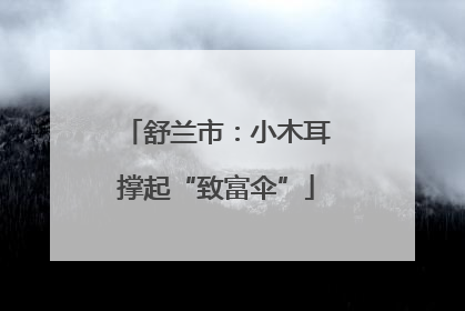 舒兰市：小木耳撑起“致富伞”