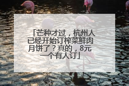 芒种才过，杭州人已经开始订榨菜鲜肉月饼了？真的，8元一个有人订