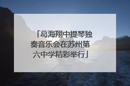 葛海翔中提琴独奏音乐会在苏州第六中学精彩举行