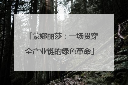 蒙娜丽莎：一场贯穿全产业链的绿色革命