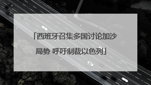 西班牙召集多国讨论加沙局势 呼吁制裁以色列