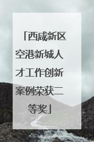 西咸新区空港新城人才工作创新案例荣获二等奖