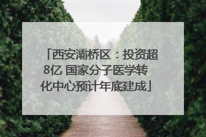 西安灞桥区：投资超8亿 国家分子医学转化中心预计年底建成