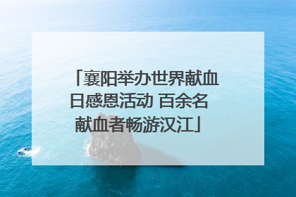 襄阳举办世界献血日感恩活动 百余名献血者畅游汉江