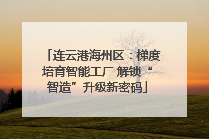 连云港海州区：梯度培育智能工厂 解锁“智造”升级新密码