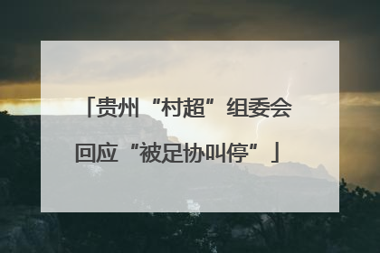 贵州“村超”组委会回应“被足协叫停”