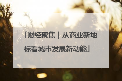 财经聚焦｜从商业新地标看城市发展新动能