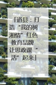 道县：打造“我的树湘情”红色教育品牌 让思政课“活”起来