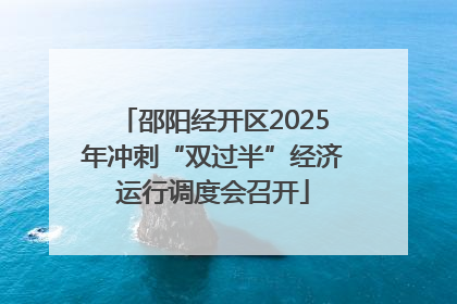 邵阳经开区2025年冲刺“双过半”经济运行调度会召开