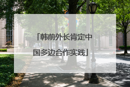 韩前外长肯定中国多边合作实践