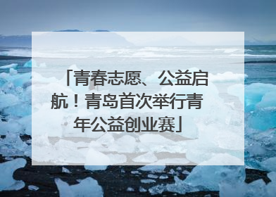 青春志愿、公益启航！青岛首次举行青年公益创业赛