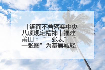 锲而不舍落实中央八项规定精神丨福建莆田：“一张表”“一张图”为基层减轻“数字负担”