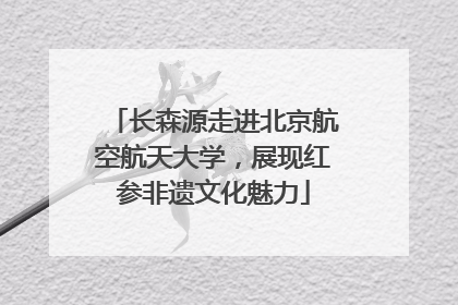 长森源走进北京航空航天大学，展现红参非遗文化魅力