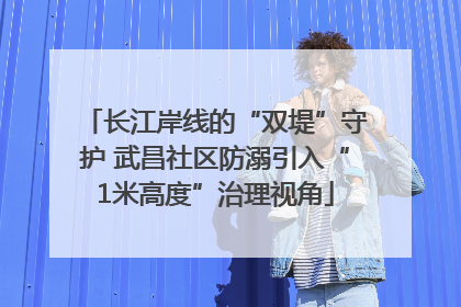长江岸线的“双堤”守护 武昌社区防溺引入“1米高度”治理视角