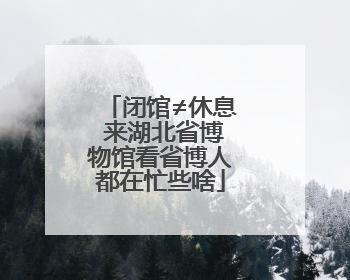 闭馆≠休息 来湖北省博物馆看省博人都在忙些啥