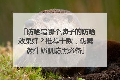 防晒霜哪个牌子的防晒效果好？推荐十款，伪素颜牛奶肌防黑必备