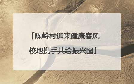 陈岭村迎来健康春风 校地携手共绘振兴图