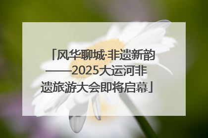 风华聊城·非遗新韵——2025大运河非遗旅游大会即将启幕