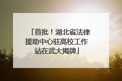 首批！湖北省法律援助中心驻高校工作站在武大揭牌